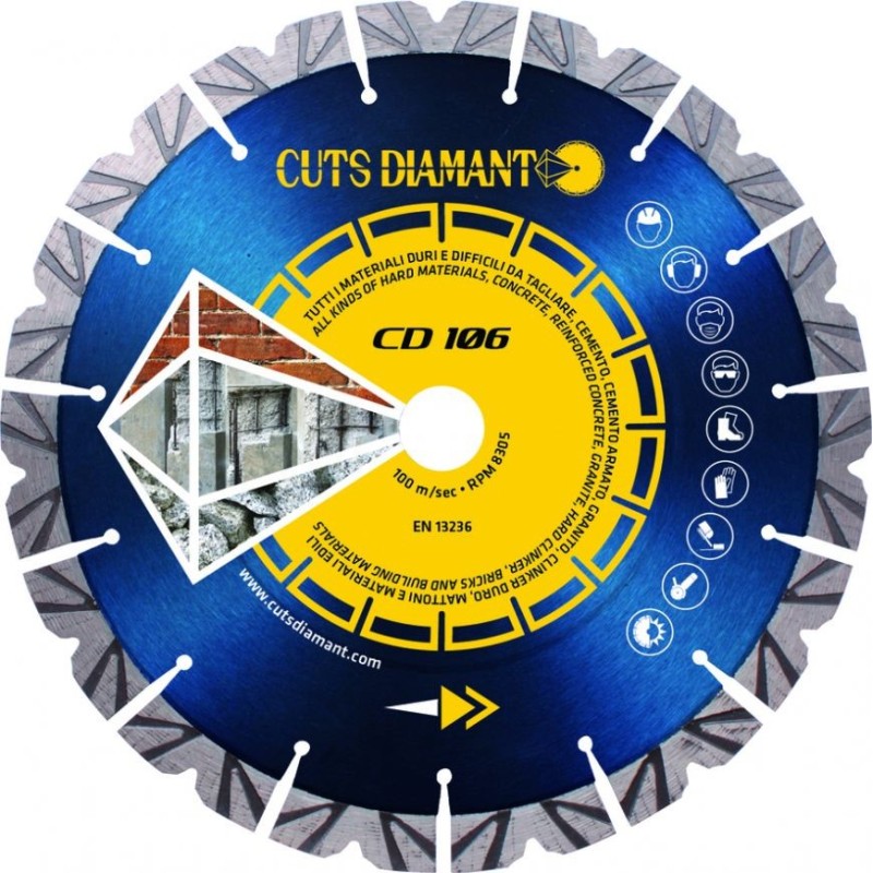 DISCO DIAMANTATO CD106 Zeus Cuts Diamant 1983 S.r.l. TekSystemShop